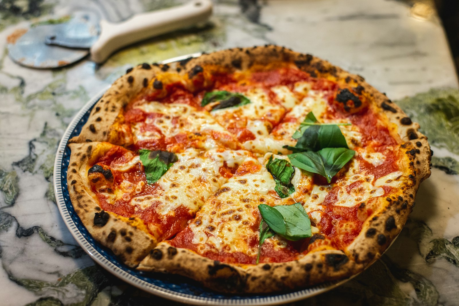 Margherita pizza with tomato, mozzarella and fresh basil