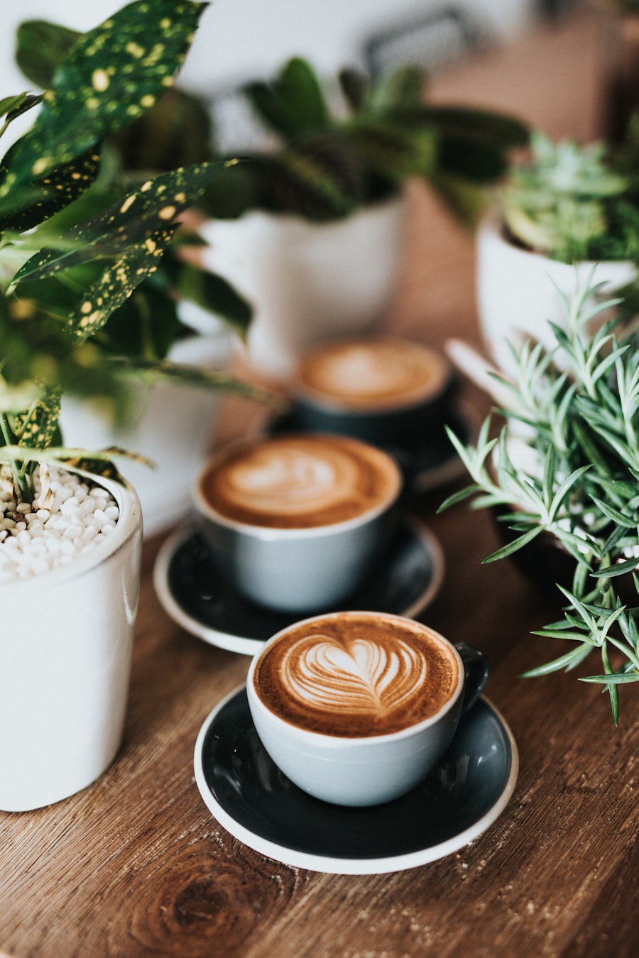 Cappuccino with latte art